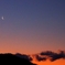 三日月と朝焼け (1/16)
