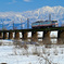 冬富山の鉄道風景