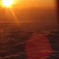 夕日に染まる雲海