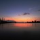 港の夕焼け
