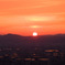 散居村に沈む太陽