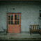 wet bench and red door