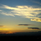 北上平野の夕日