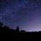 支笏湖星景　北極星