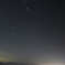 オリオン座と湖と夜景