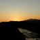 川の夕暮れ