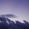 朝の月