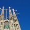 Sagrada Familia with blue sky