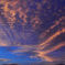 大空に咲いた茜雲