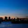 東京タワーとレインボーブリッジの夕暮れ