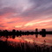 真っ赤な夕焼け