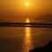 瀬戸大橋の夕日