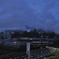 夜明けの温泉地　別府