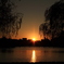 大濠公園からの夕日