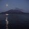 月夜の桜島