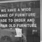 Closed furniture shop