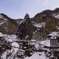 採石場の雪景色