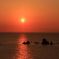 夕日に染まる大ヶ瀬
