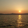 琵琶湖の夕陽