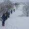 権現山～蓬莱山　雪庇の横を通る