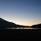 夕暮れの山中湖