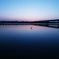 川の夕暮れ