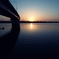 川の夕暮れ