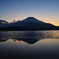 山中湖の夕暮れ
