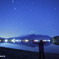 富士山に星が降り注ぐ夜