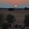 砂漠の夕日