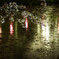 雨打たれる春の夜