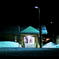 green station and green snow