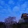 大和郡山城址　枝垂れ桜とISS通過
