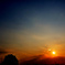 夕暮れとシルエット