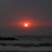 綾羅木海岸の夕日