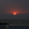 夕日再び隠れ始める