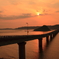 夕暮れの角島大橋