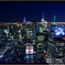 The night view of Manhattan