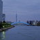 永代橋の夕暮れ