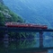 山川の深緑に挟まれて