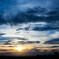 団地からの夕日