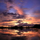 静寂の中の夕焼け