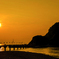 白山島の夕陽