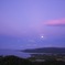夕暮れと月明かり
