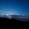 青空，雲，光芒そして夕日