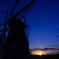 印旛沼・風車　- フェルメールブルーの夕景 -