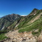 唐松岳の登山道から