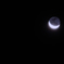 The night of crescent moon in the sky
