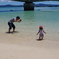 親子で海
