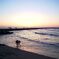 新潟の海　夕日
